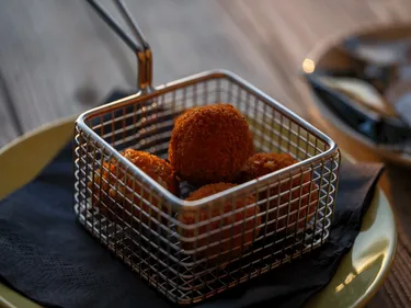 Bitterballen and snacks on the table