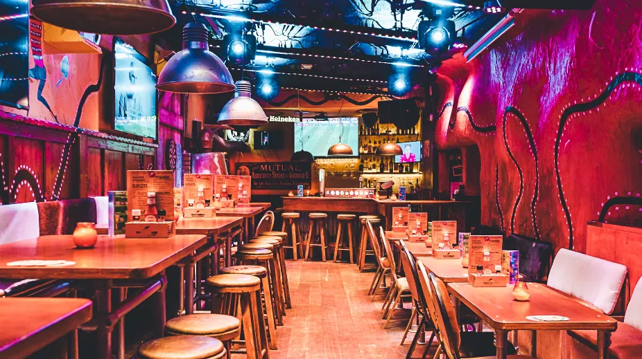 Het interieur van Coco’s Outback in Amsterdam.