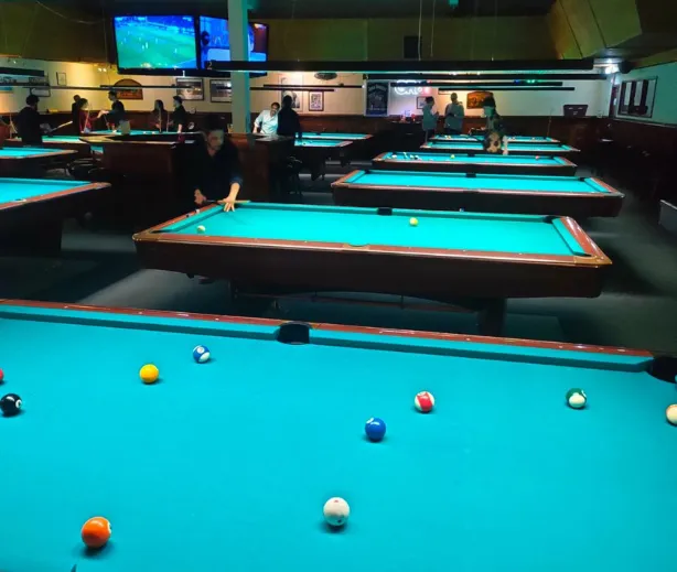 Pool tables at Poolbar de Gracht in Amsterdam.